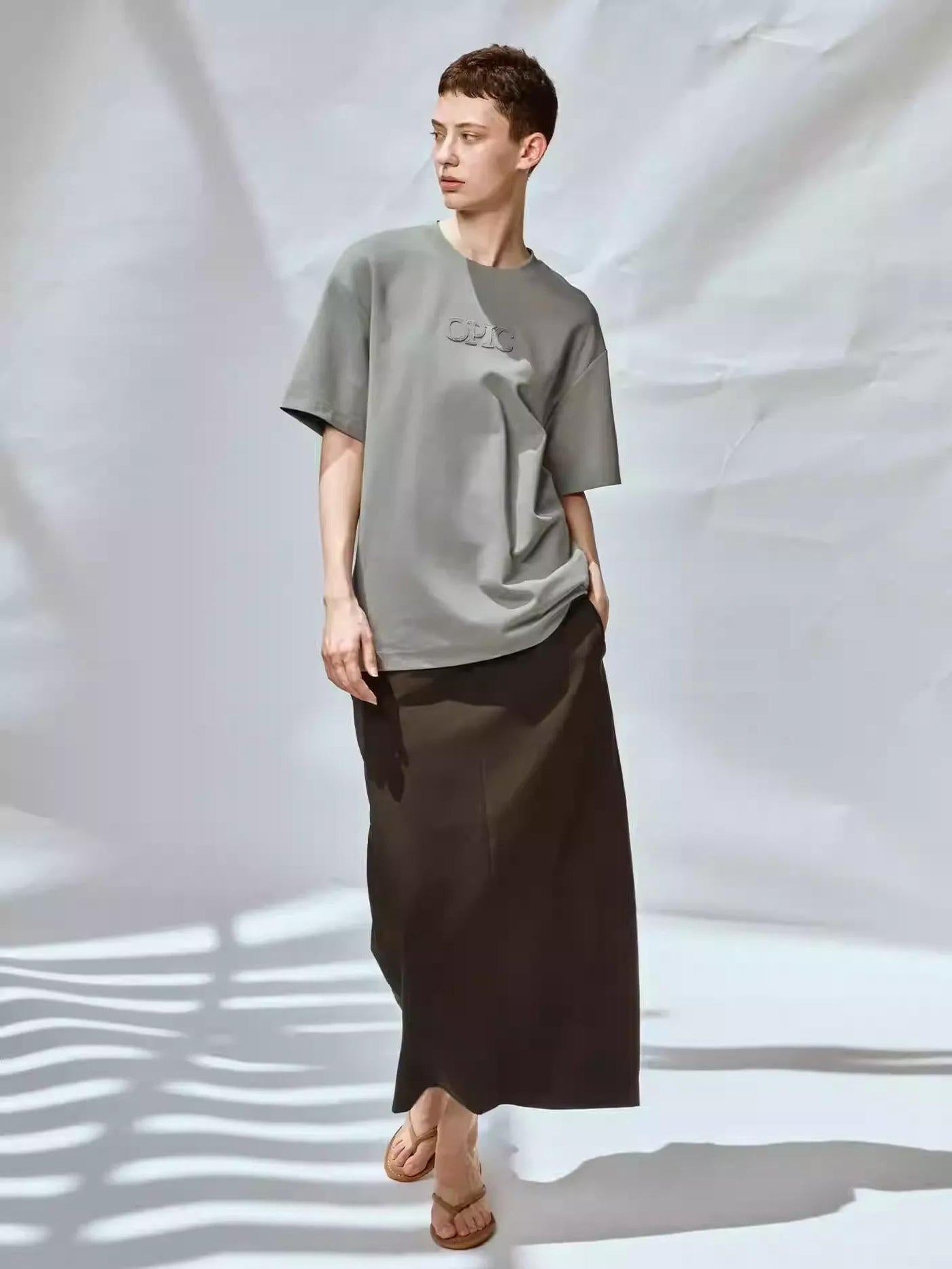 Basic Patched Logo T-Shirt Korean Street Fashion T-Shirt By Opicloth Shop Online at OH Vault