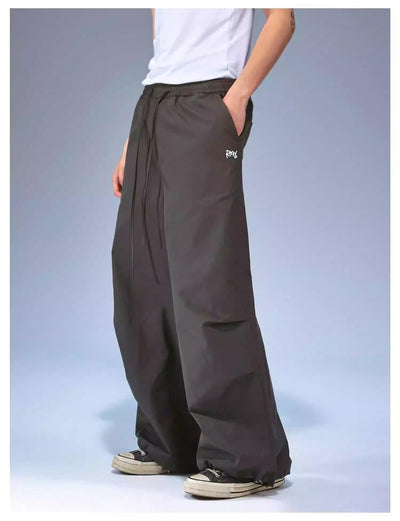 Drawstring Pleated Loose Track Pants Korean Street Fashion Pants By Remedy Shop Online at OH Vault