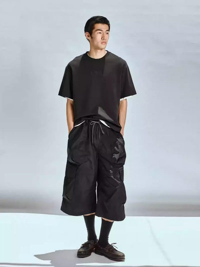 Basic Patched Logo T-Shirt Korean Street Fashion T-Shirt By Opicloth Shop Online at OH Vault