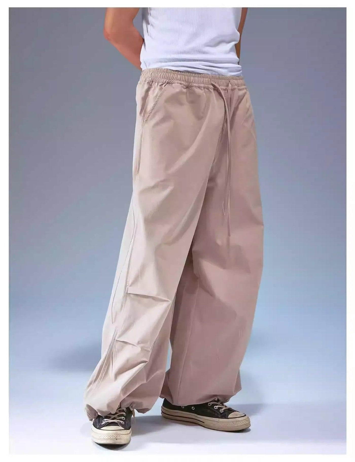 Drawstring Pleated Loose Track Pants Korean Street Fashion Pants By Remedy Shop Online at OH Vault