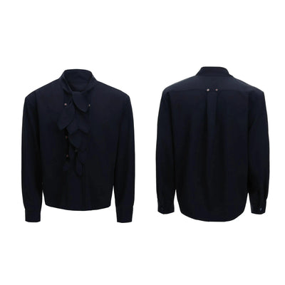Bow-Tie Detail Relax Fit Shirt Korean Street Fashion Shirt By Argue Culture Shop Online at OH Vault