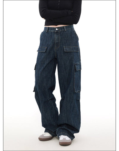 Multi-Pocket Skater Jeans Korean Street Fashion Jeans By Mr Nearly Shop Online at OH Vault