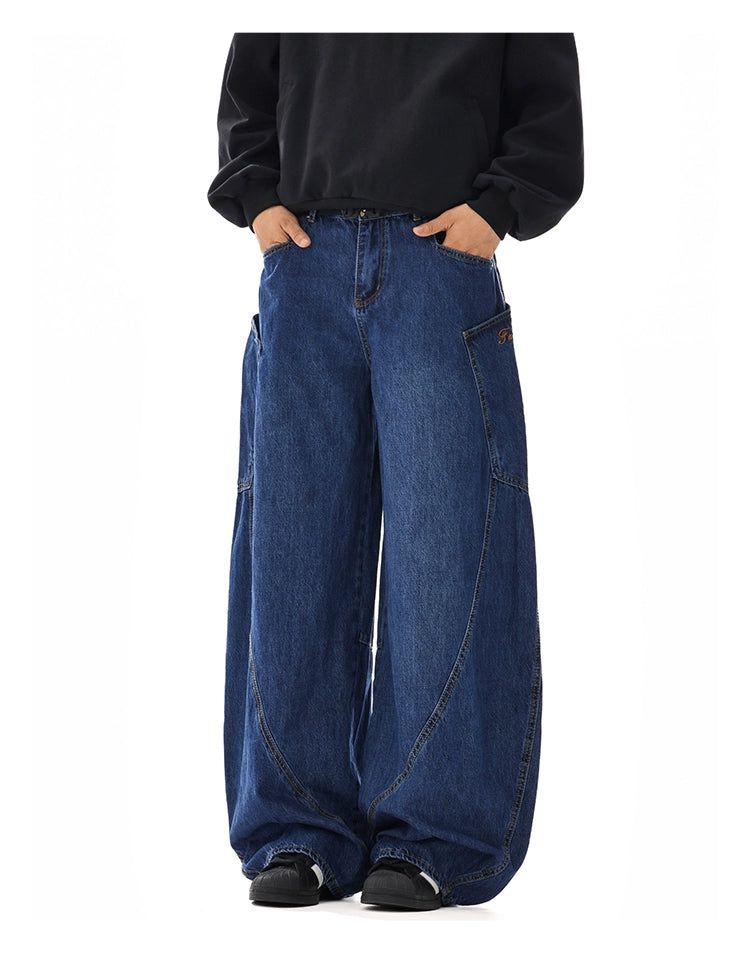 Oversized Pocket Baggy Jeans Korean Street Fashion Jeans By MEBXX Shop Online at OH Vault