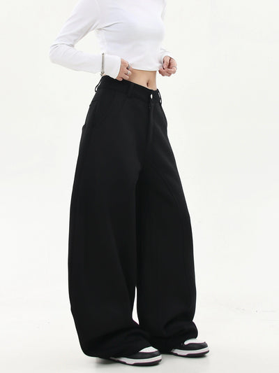 Plain Casual Fit Scimitar Pants Korean Street Fashion Pants By Blacklists Shop Online at OH Vault