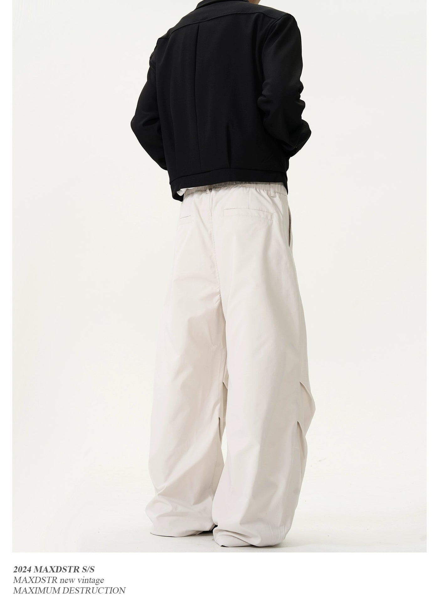 Pleated Wide Leg Scimitar Pants Korean Street Fashion Pants By MaxDstr Shop Online at OH Vault