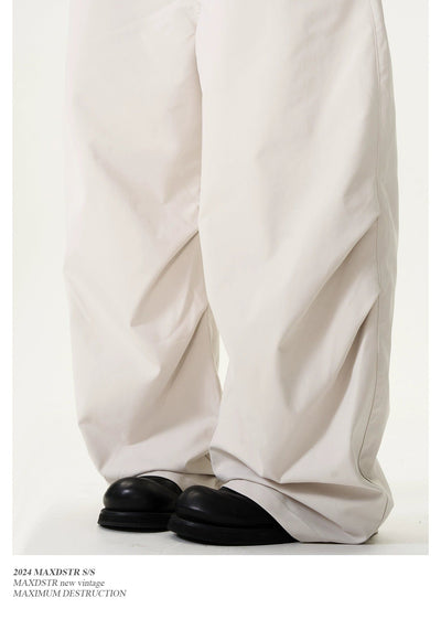 Pleated Wide Leg Scimitar Pants Korean Street Fashion Pants By MaxDstr Shop Online at OH Vault