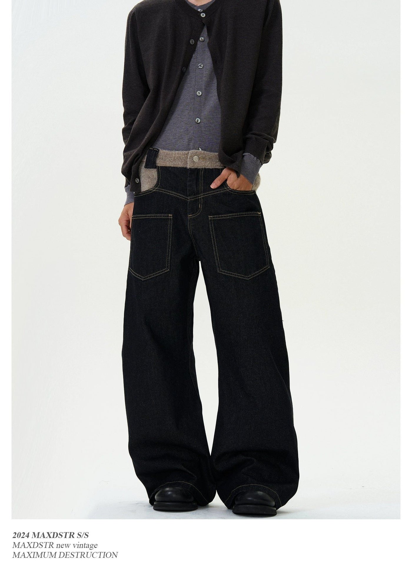 Raw Edge Backward Jeans Korean Street Fashion Jeans By MaxDstr Shop Online at OH Vault