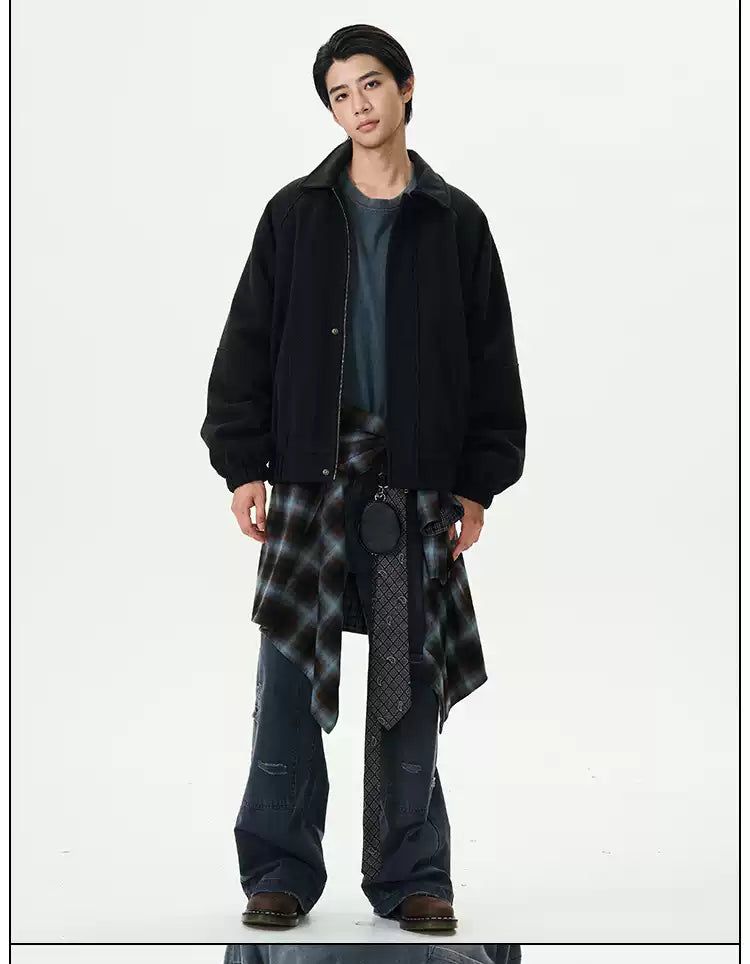 Ripped Lumberjack Pants Korean Street Fashion Pants By 77Flight Shop Online at OH Vault