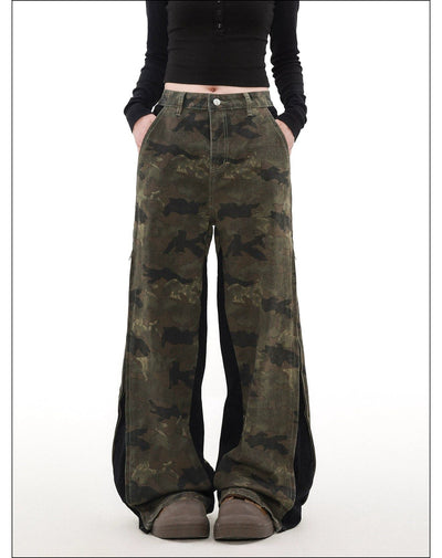 Side Stitched Camouflage Pants Korean Street Fashion Pants By Mr Nearly Shop Online at OH Vault