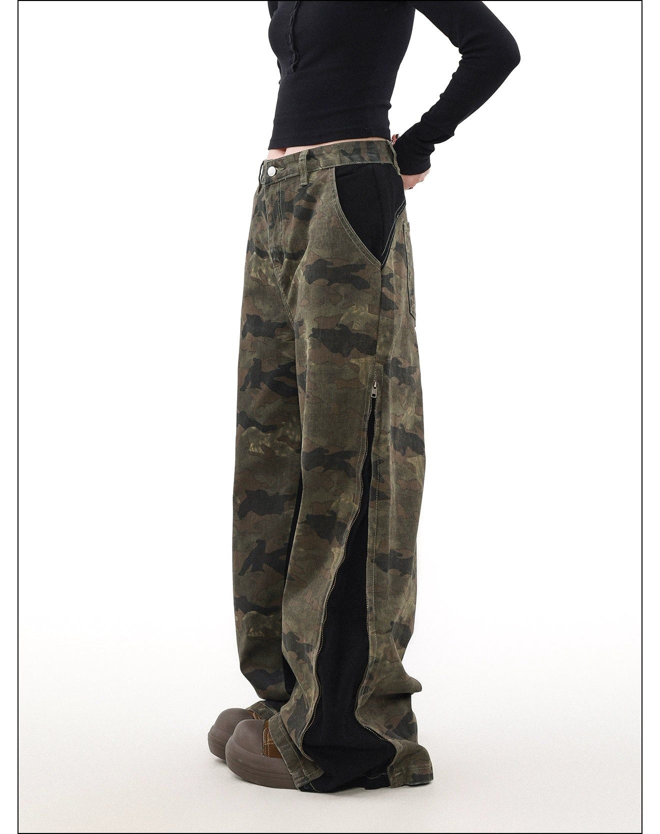 Side Stitched Camouflage Pants Korean Street Fashion Pants By Mr Nearly Shop Online at OH Vault