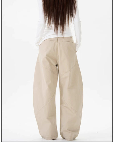 Solid Wide Leg Loose Fit Pants Korean Street Fashion Pants By 77Flight Shop Online at OH Vault