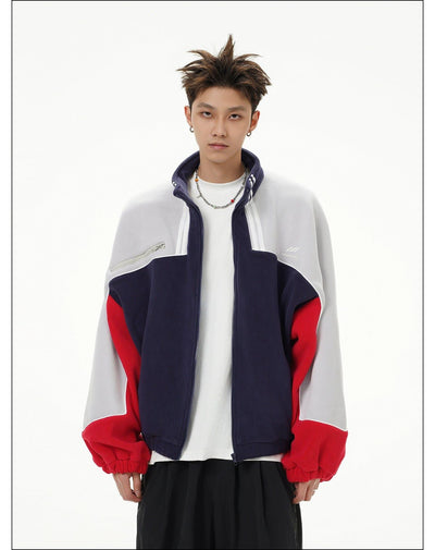 Spliced Contrast Sports Jacket Korean Street Fashion Jacket By Mr Nearly Shop Online at OH Vault