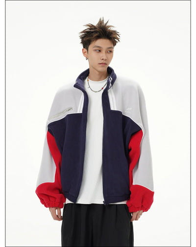 Spliced Contrast Sports Jacket Korean Street Fashion Jacket By Mr Nearly Shop Online at OH Vault