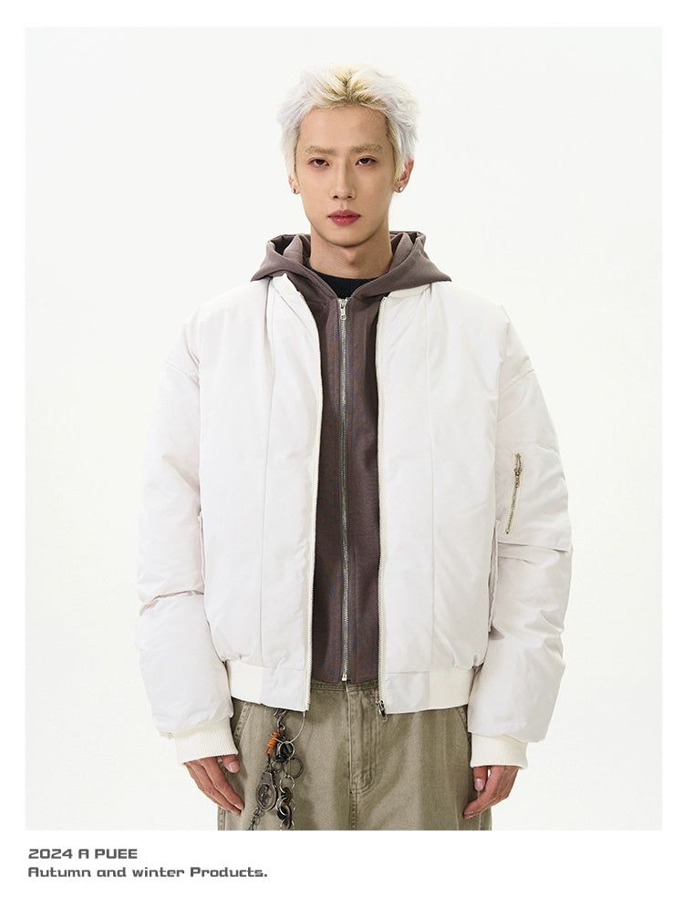 Structured Layer Hooded Jacket Korean Street Fashion Jacket By A PUEE Shop Online at OH Vault