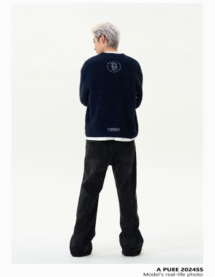 Sports Notch Neck Sweater Korean Street Fashion Sweater By A PUEE Shop Online at OH Vault