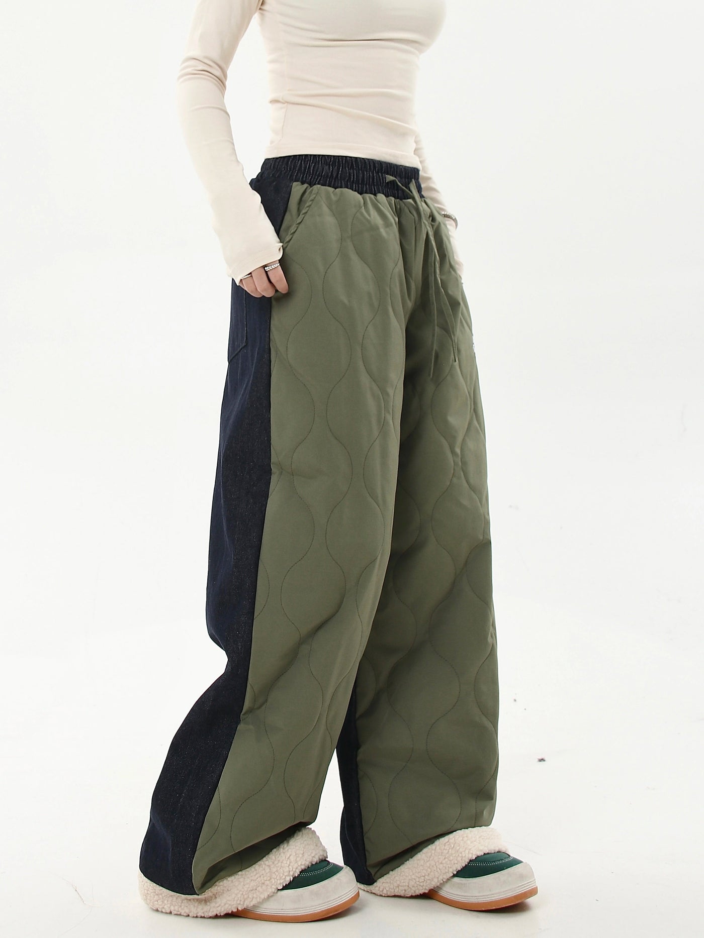 Stitched Gourd Pattern Pants Korean Street Fashion Pants By Blacklists Shop Online at OH Vault