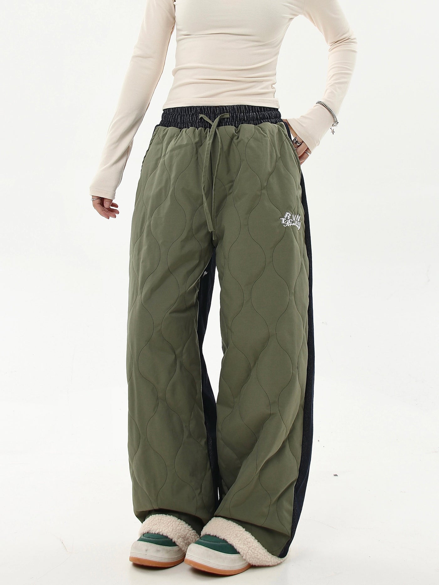 Stitched Gourd Pattern Pants Korean Street Fashion Pants By Blacklists Shop Online at OH Vault