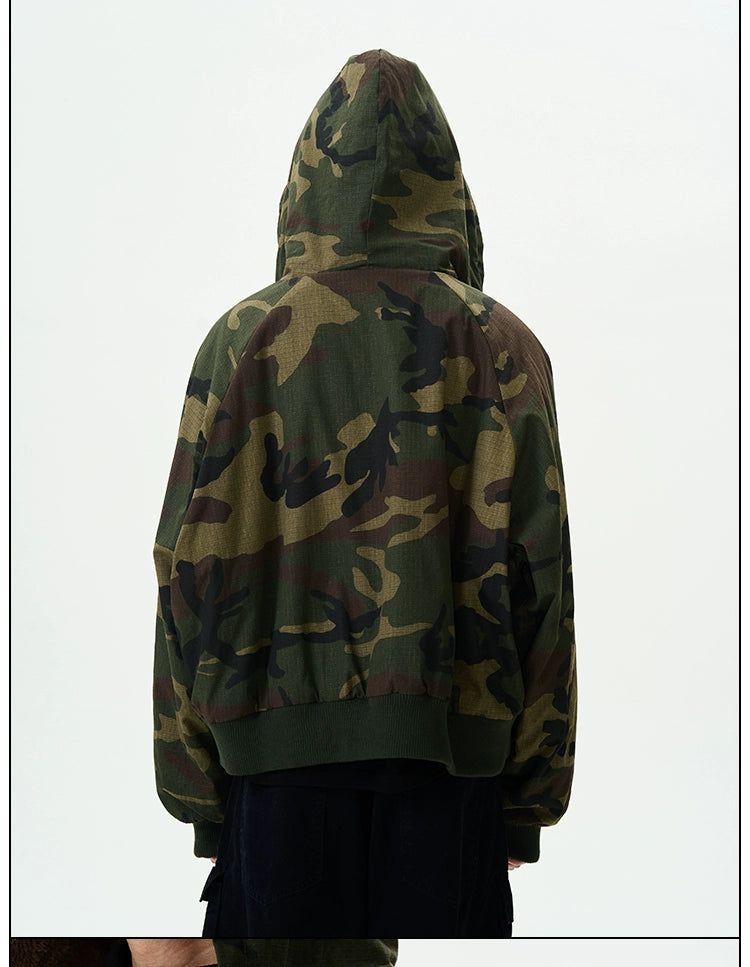 Heavy Camouflage Puffer Jacket Korean Street Fashion Jacket By 77Flight Shop Online at OH Vault