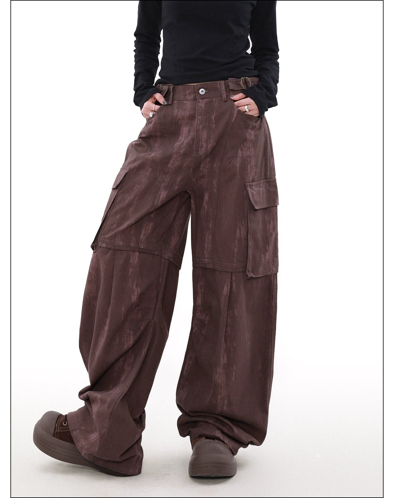 Tie-Dyed Pattern Cargo Pants Korean Street Fashion Pants By Mr Nearly Shop Online at OH Vault