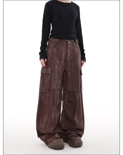 Tie-Dyed Pattern Cargo Pants Korean Street Fashion Pants By Mr Nearly Shop Online at OH Vault