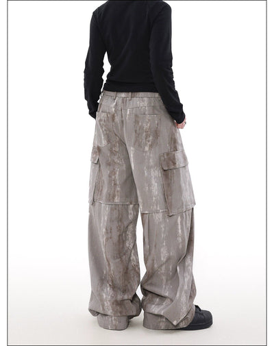 Tie-Dyed Pattern Cargo Pants Korean Street Fashion Pants By Mr Nearly Shop Online at OH Vault