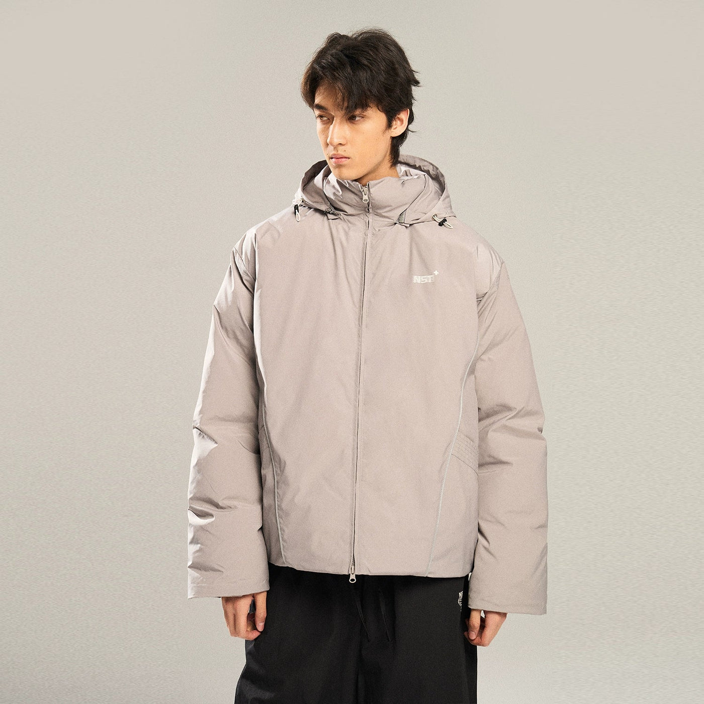 Zip-Up Hooded Puffer Jacket Korean Street Fashion Jacket By New Start Shop Online at OH Vault