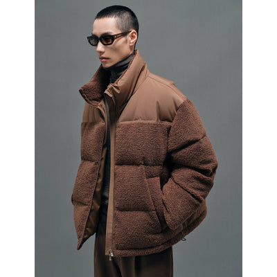 Sherpa Spliced Down Jacket Korean Street Fashion Jacket By NANS Shop Online at OH Vault