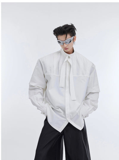 Extended Line Detail Shirt Korean Street Fashion Shirt By Argue Culture Shop Online at OH Vault