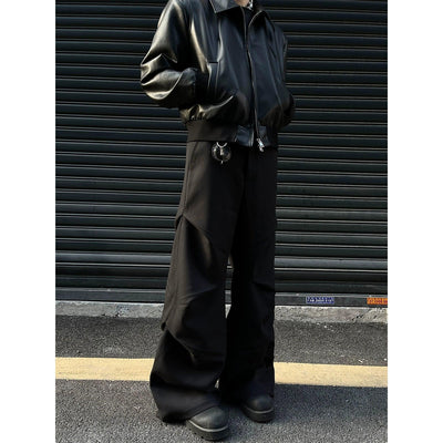 Side Folds Versatile Pants Korean Street Fashion Pants By MaxDstr Shop Online at OH Vault