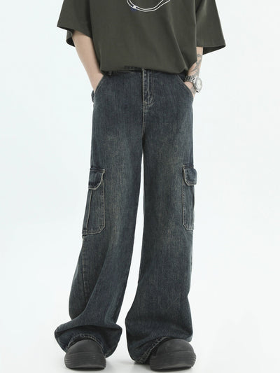 Classic Cargo Style Jeans Korean Street Fashion Jeans By INS Korea Shop Online at OH Vault