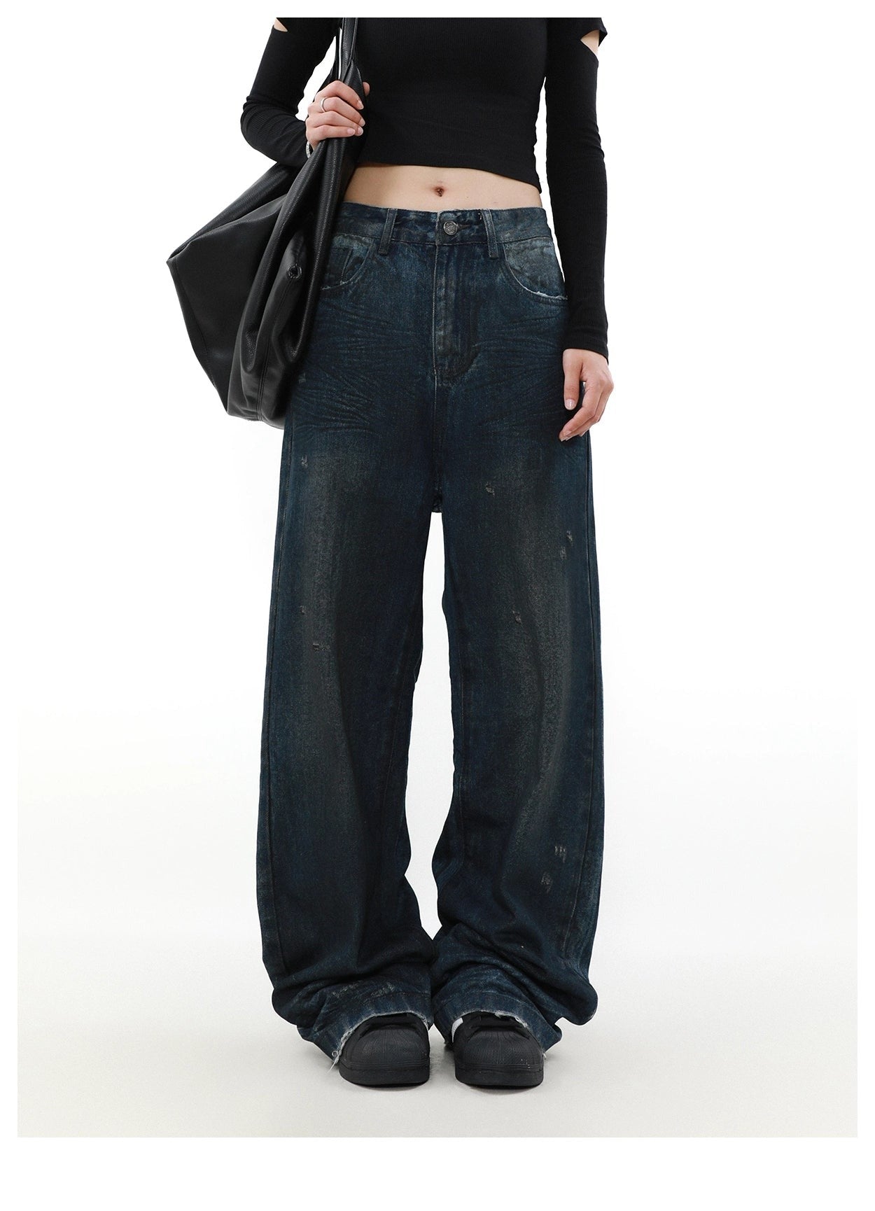 Faded Cat Scratched Jeans Korean Street Fashion Jeans By Mr Nearly Shop Online at OH Vault