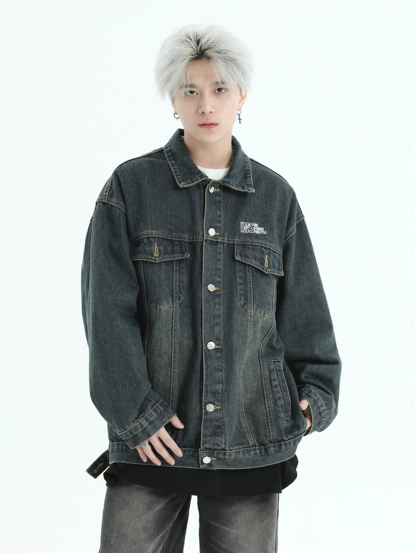 Washed Classic Denim Jacket Korean Street Fashion Jacket By INS Korea Shop Online at OH Vault