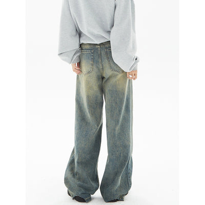 Classic Distressed Wide Jeans Korean Street Fashion Jeans By MaxDstr Shop Online at OH Vault