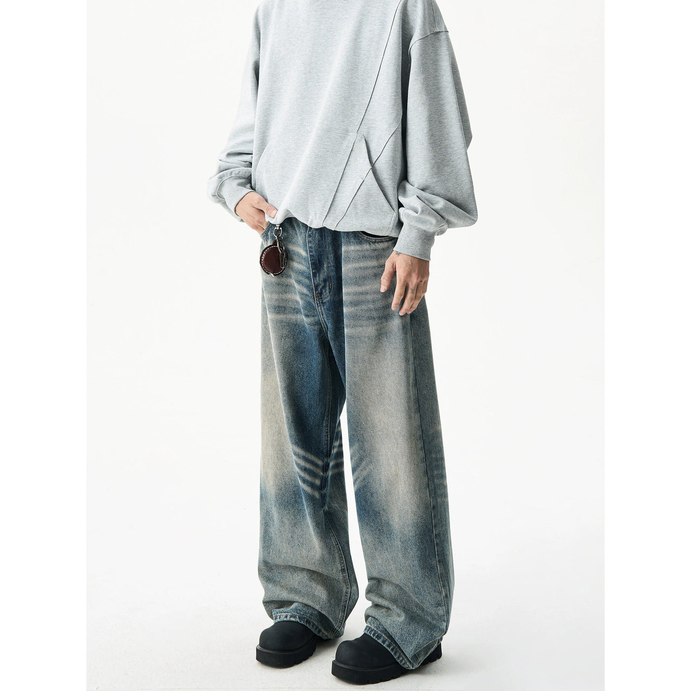 Whiskers Fade Washed Jeans Korean Street Fashion Jeans By MaxDstr Shop Online at OH Vault