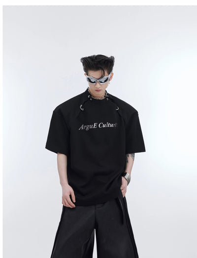 Linked Sleeve Splits Long Sleeve T-Shirt Korean Street Fashion T-Shirt By Argue Culture Shop Online at OH Vault