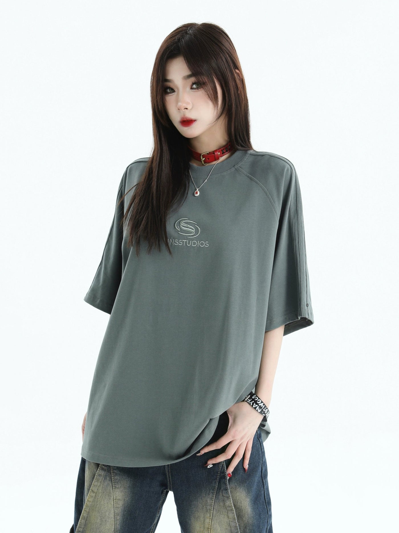 Relaxed Fit Casual T-Shirt Korean Street Fashion T-Shirt By INS Korea Shop Online at OH Vault