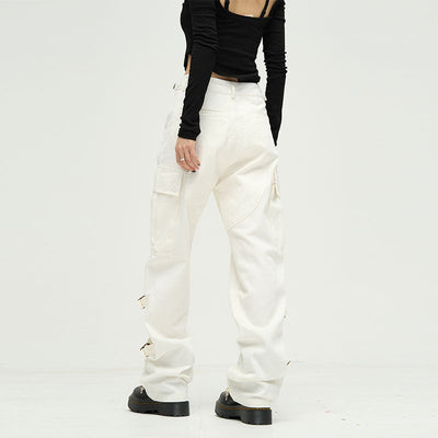 Relaxed Fit Cargo Pants Korean Street Fashion Pants By 77Flight Shop Online at OH Vault