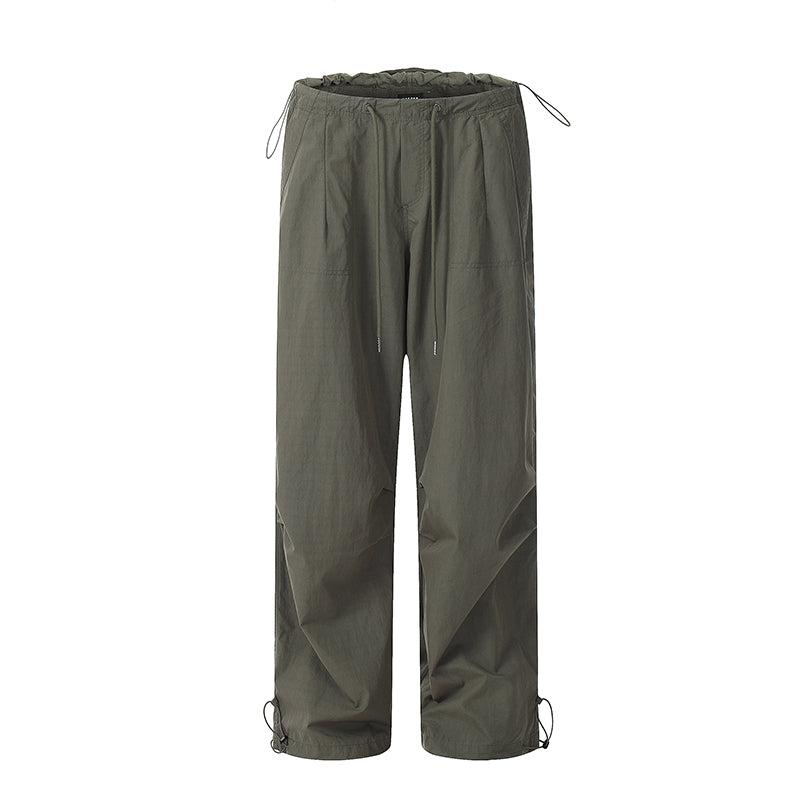 A PUEE Solid Color Drawstring Parachute Pants Korean Street Fashion Pants By A PUEE Shop Online at OH Vault