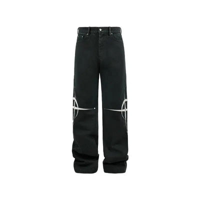Circle and Slashes Jeans Korean Street Fashion Jeans By ANTIDOTE Shop Online at OH Vault