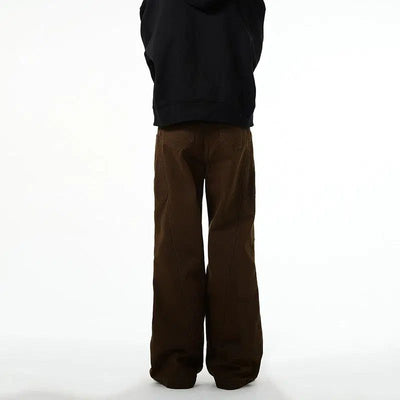 Oversized Pocket Straight Jeans Korean Street Fashion Jeans By A PUEE Shop Online at OH Vault