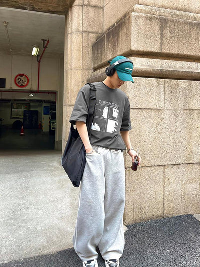 Classic Three Stripes Sweatpants Korean Street Fashion Pants By Poikilotherm Shop Online at OH Vault