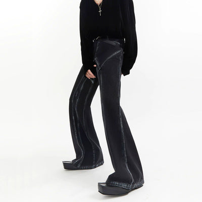 Painted Lines High Waisted Jeans Korean Street Fashion Jeans By Slim Black Shop Online at OH Vault
