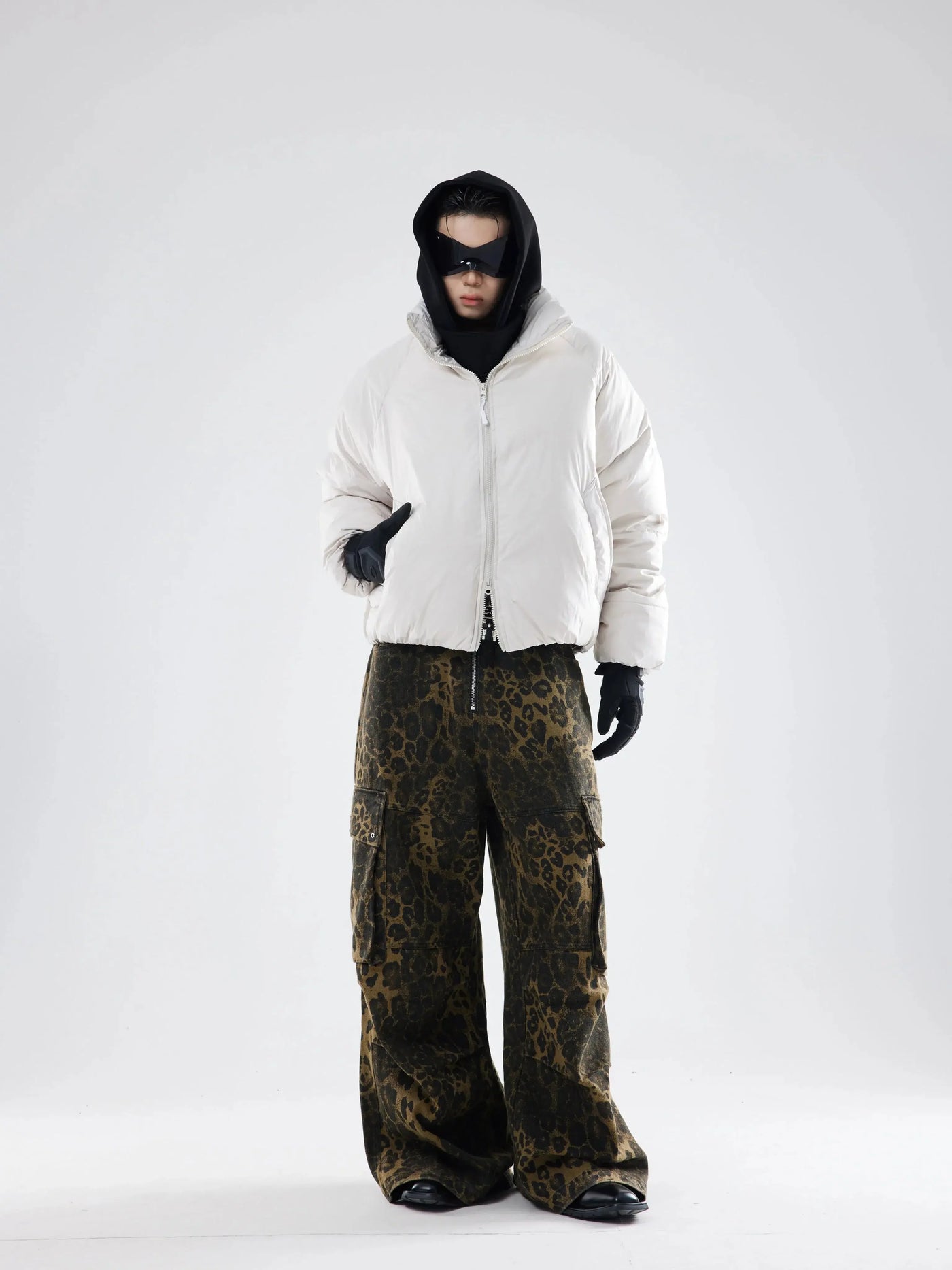 Dual Placket Stand Collar Puffer Jacket Korean Street Fashion Jacket By Dark Fog Shop Online at OH Vault
