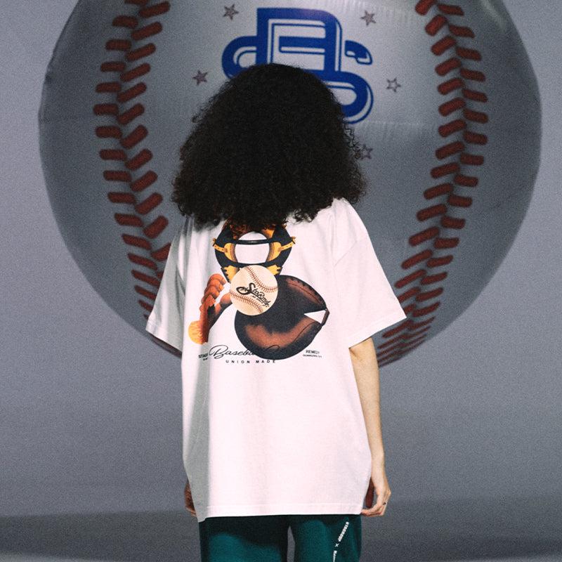 Baseball Glove Graphic T-Shirt Korean Street Fashion T-Shirt By Remedy Shop Online at OH Vault