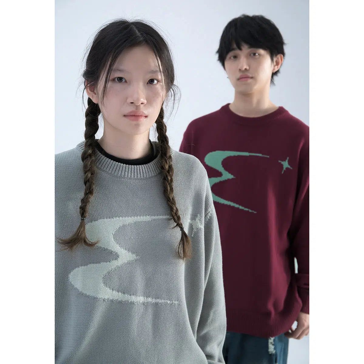 Contrast Logo Casual Sweater Korean Street Fashion Sweater By Mentmate Shop Online at OH Vault