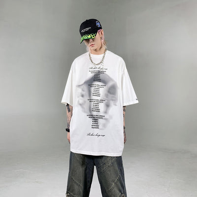 Casual Duplicated Text T-Shirt Korean Street Fashion T-Shirt By Ash Dark Shop Online at OH Vault