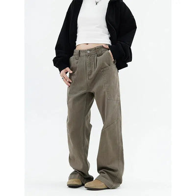 Wash Oversized Pocket Pants Korean Street Fashion Pants By Made Extreme Shop Online at OH Vault