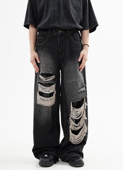 Washed Ripped Jeans Korean Street Fashion Jeans By Made Extreme Shop Online at OH Vault