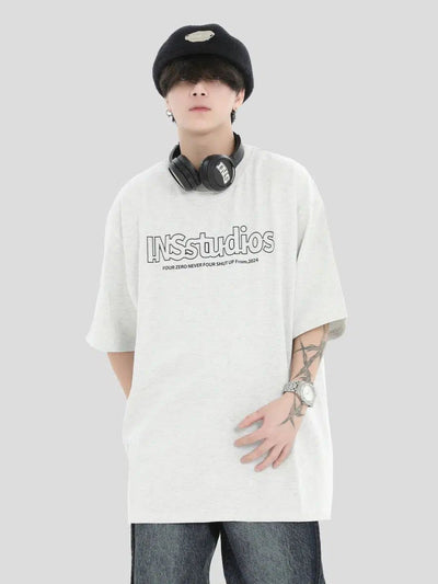 Versatile Regular Fit T-Shirt Korean Street Fashion T-Shirt By INS Korea Shop Online at OH Vault