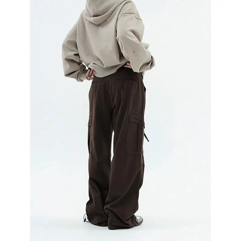 Adjustable Waist Casual Cargo Pants Korean Street Fashion Pants By Made Extreme Shop Online at OH Vault